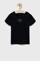 Dětské bavlněné tričko Tommy Hilfiger kulatý námořnická modř KB0KB07542.9BYY