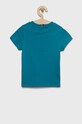 Tommy Hilfiger t-shirt bawełniany dziecięcy KB0KB07602.9BYY turkusowy AW22