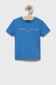 блакитний Дитяча бавовняна футболка Tommy Hilfiger Для хлопчиків