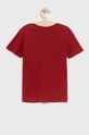 Jack & Jones t-shirt bawełniany dziecięcy bordowy