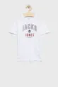 biela Detské bavlnené tričko Jack & Jones Chlapčenský