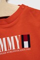 Παιδικό βαμβακερό μπλουζάκι Tommy Hilfiger KB0KB07788.9BYY πορτοκαλί AW22