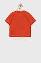 Хлопчик Дитяча бавовняна футболка Tommy Hilfiger KB0KB07788.9BYY помаранчевий