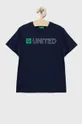 σκούρο μπλε Παιδικό βαμβακερό μπλουζάκι United Colors of Benetton Για αγόρια