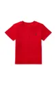 rdeča Otroška bombažna kratka majica Polo Ralph Lauren Fantovski