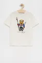 μπεζ Παιδικό βαμβακερό μπλουζάκι Polo Ralph Lauren Για αγόρια