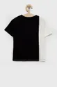 Παιδικό βαμβακερό μπλουζάκι Sisley μαύρο