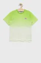 зелений Дитяча бавовняна футболка Fila Для хлопчиків