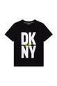 μαύρο Παιδικό βαμβακερό μπλουζάκι Dkny Για αγόρια