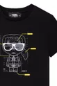 czarny Karl Lagerfeld t-shirt bawełniany dziecięcy