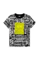 Karl Lagerfeld t-shirt bawełniany dziecięcy multicolor