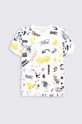 biały Coccodrillo t-shirt bawełniany dziecięcy Chłopięcy