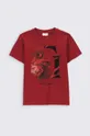 μπορντό Παιδικό βαμβακερό μπλουζάκι Coccodrillo Για αγόρια