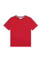 červená Detské bavlnené tričko BOSS Chlapčenský
