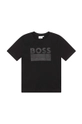 czarny BOSS t-shirt dziecięcy Chłopięcy