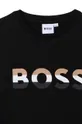 μαύρο Παιδικό βαμβακερό μπλουζάκι BOSS