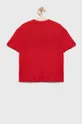 Дитяча бавовняна футболка EA7 Emporio Armani червоний