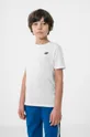 белый Детская хлопковая футболка 4F Для мальчиков