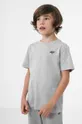 серый Детская хлопковая футболка 4F Для мальчиков