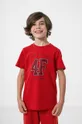 czerwony 4F t-shirt bawełniany dziecięcy Chłopięcy