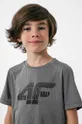 Παιδικό βαμβακερό μπλουζάκι 4F γκρί