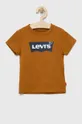 καφέ Παιδικό βαμβακερό μπλουζάκι Levi's Για αγόρια