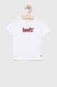 Levi's tricou de bumbac pentru copii print alb 8EE539.