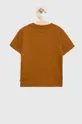 Detské bavlnené tričko Levi's hnedá