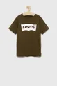 πράσινο Παιδικό βαμβακερό μπλουζάκι Levi's Για αγόρια