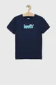 темно-синій Дитяча бавовняна футболка Levi's Для хлопчиків