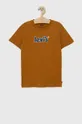 καφέ Παιδικό βαμβακερό μπλουζάκι Levi's Για αγόρια