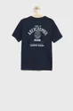 Abercrombie & Fitch t-shirt bawełniany dziecięcy niebieski