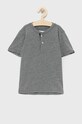 Детска тениска Abercrombie & Fitch със закопчаване сив KI224.2560