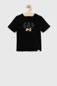 črna Otroška bombažna kratka majica GAP X Disney Fantovski