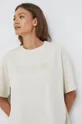 beżowy Selected Femme t-shirt bawełniany