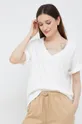 λευκό Βαμβακερό μπλουζάκι Vero Moda