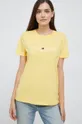żółty Tommy Hilfiger t-shirt bawełniany