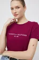 fioletowy Tommy Hilfiger t-shirt bawełniany
