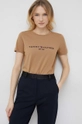 brązowy Tommy Hilfiger t-shirt bawełniany