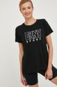 czarny Dkny t-shirt bawełniany DP2T8865 Damski