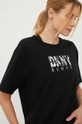 μαύρο Βαμβακερό μπλουζάκι Dkny