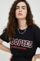 μαύρο Βαμβακερό μπλουζάκι The Kooples