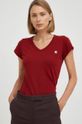 Βαμβακερό μπλουζάκι G-Star Raw μπορντό D21314.4107