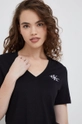 czarny Calvin Klein Jeans t-shirt bawełniany