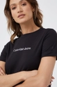 czarny Calvin Klein Jeans t-shirt bawełniany