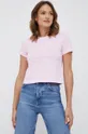 różowy Calvin Klein Jeans t-shirt bawełniany J20J219003.9BYY