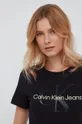 czarny Calvin Klein Jeans t-shirt bawełniany J20J218996.9BYY