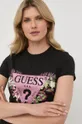 чёрный Футболка Guess