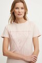 Бавовняна футболка Guess рожевий V2YI07.K8HM0