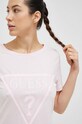 Хлопковая футболка Guess розовый V2YI07.K8HM0